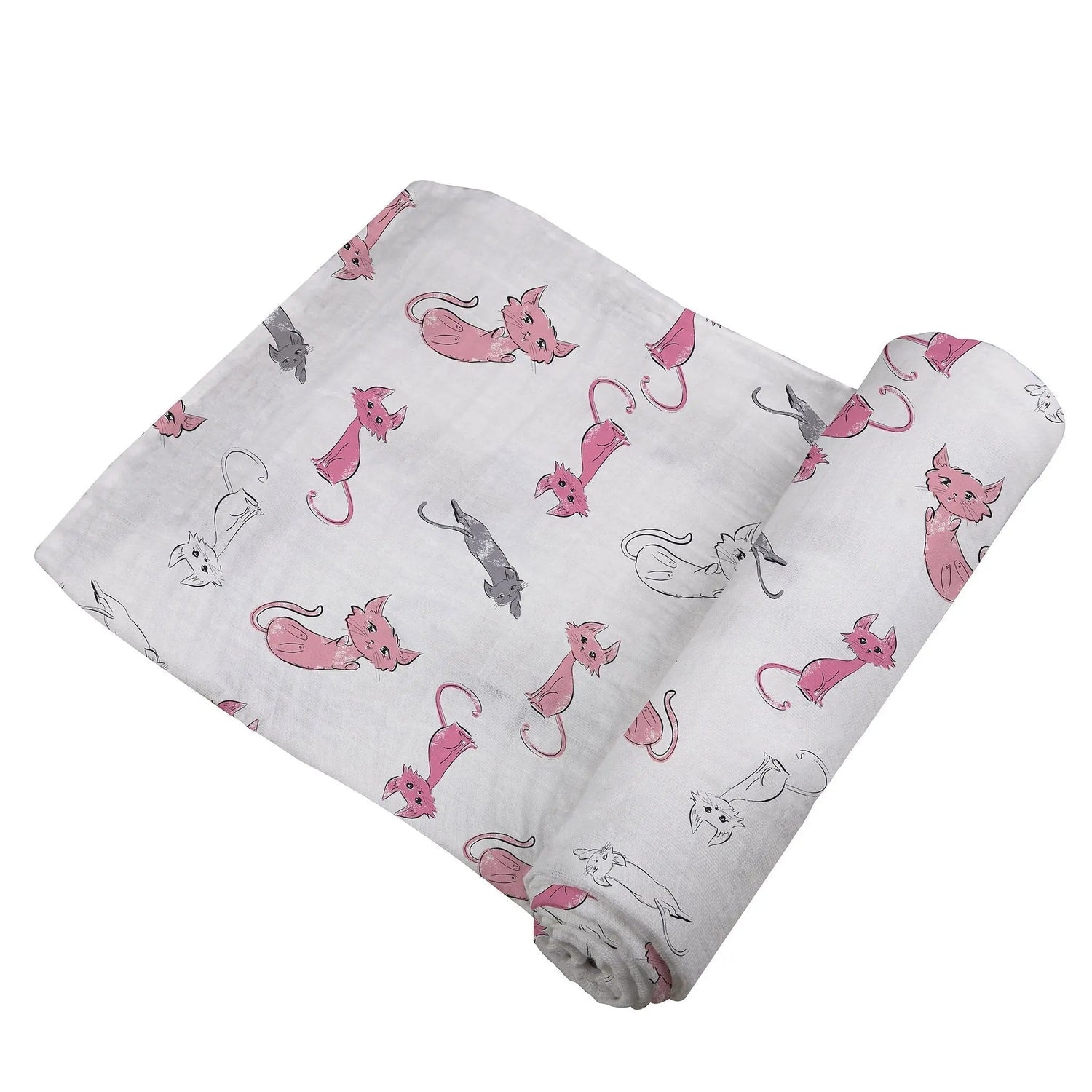 Newcastle Classics Playful Kitty Bamboo Muslin Swaddle - 