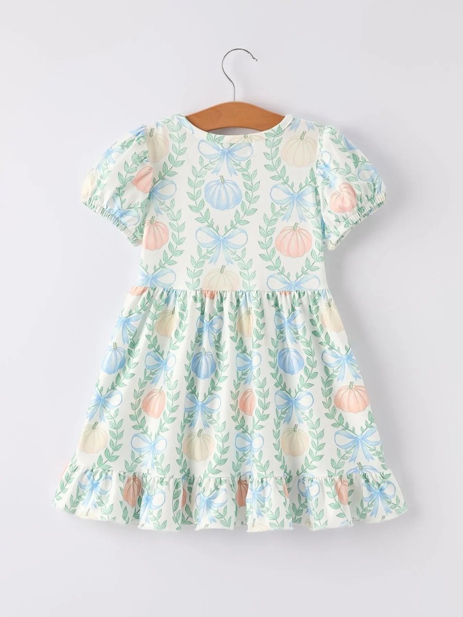 Rylee Faith Designs Playful Pumpkin Dress for Girls Perfect for Halloween Celebrations - 