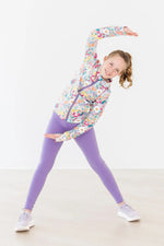 SALE Playful Purple Active Legging - Sleeve, Tights, Pink, Waist, Leggings | Everetts Place