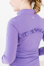 Mila & Rose ® Playful Purple Full - Zip Ruffle Active Jacket - 