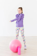 Mila & Rose ® Playful Purple Full - Zip Ruffle Active Jacket - 
