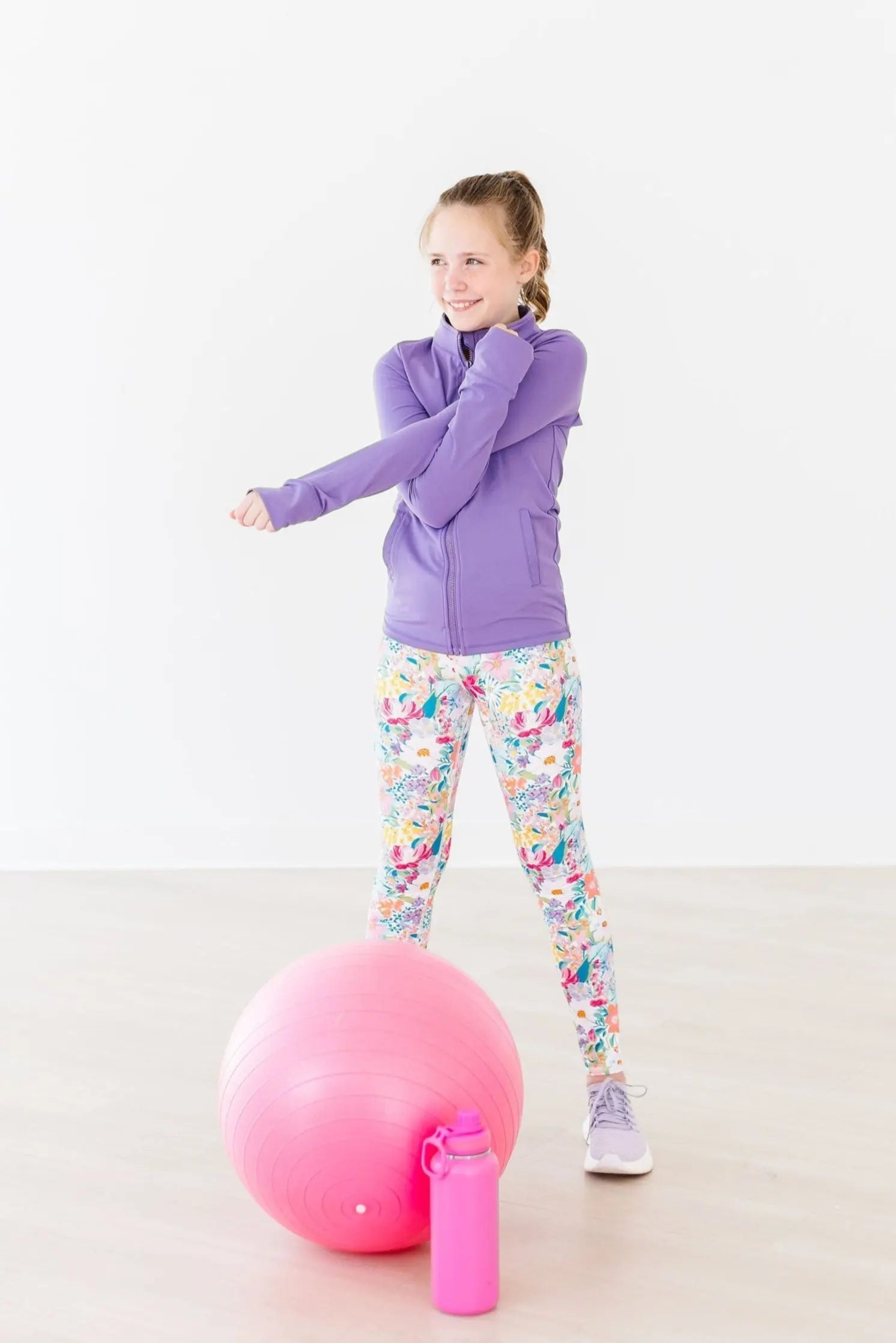 Mila & Rose ® Playful Purple Full - Zip Ruffle Active Jacket - 
