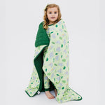 Bam & Stitch Playfully Strong Bamboo Kids Blanket | Elephant Print Quilt - 