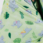 Bam & Stitch Playfully Strong Bamboo Kids Blanket | Elephant Print Quilt - 