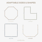 Comfy Cubs Playpen for Toddler and Babies in Natural Wood - 