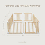 Comfy Cubs Playpen for Toddler and Babies in Natural Wood - 