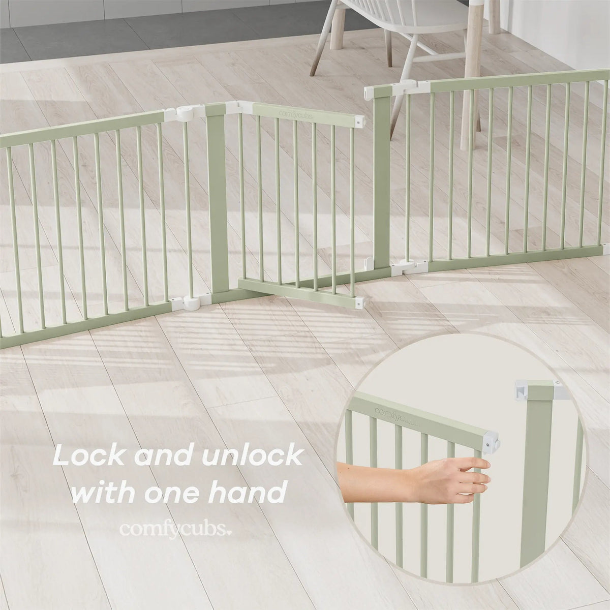 Comfy Cubs Playpen for Toddler and Babies in Sage - 