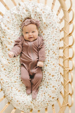 Mebie Baby Plum Bamboo Cozy Footed Zipper Baby Onesie Mebie Baby - 