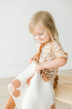Plush Mini Blanket - Caramel Daisy by Harp Angel Boutique