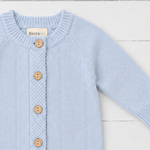 Pointelle Knit Romper in Powder Blue by Bestaroo