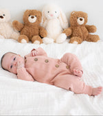 Pointelle Knit Romper in Tea Rose by Bestaroo