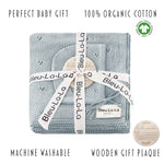 Bleu La La Organic Pointelle Swaddle Blanket and Hat Gift Set - Baby & Toddler > Swaddling & Receiving Blankets > Swaddling Blankets