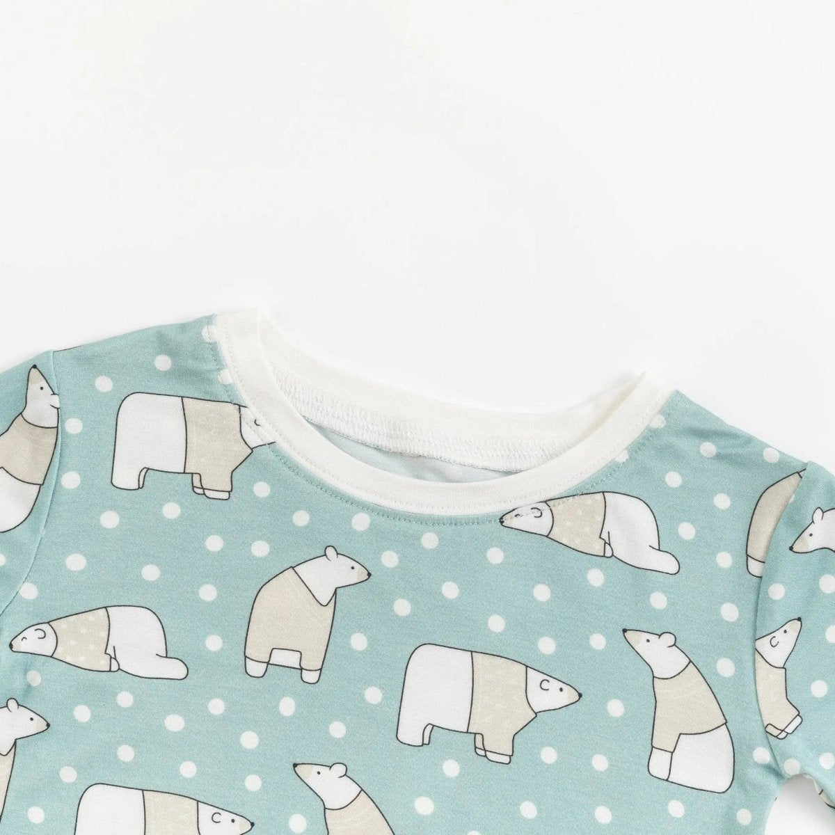Dreamlet Polar Bears Two Piece Snug Fit Soft Bamboo Sleepwear Set - Everetts Place Boutique - 