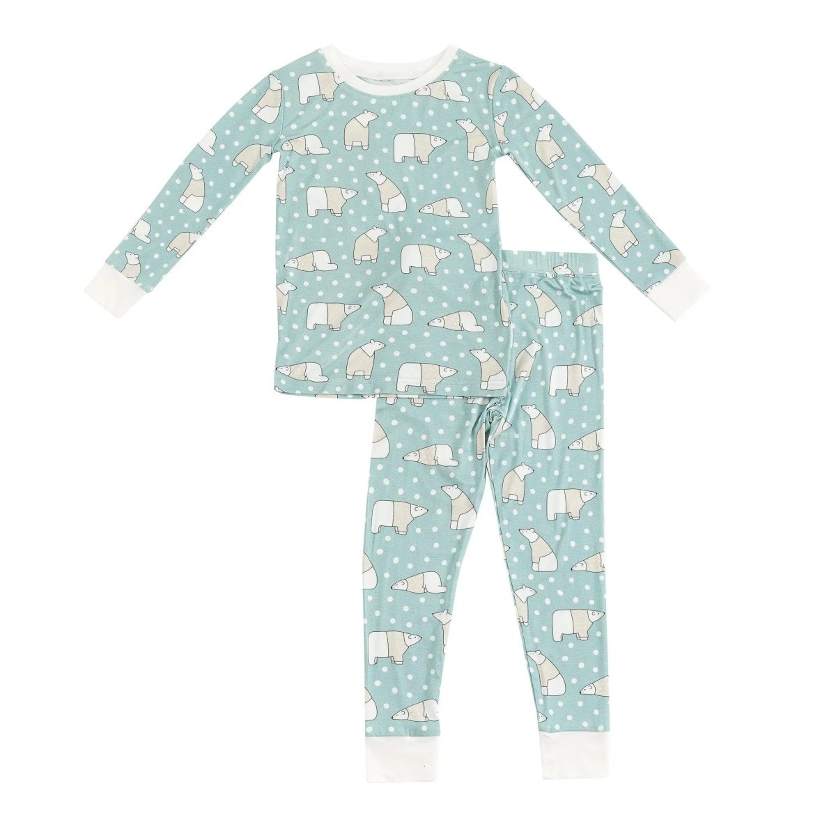 Dreamlet Polar Bears Two Piece Snug Fit Soft Bamboo Sleepwear Set - Everetts Place Boutique - 