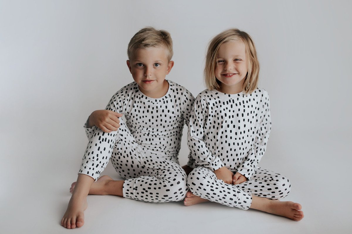 Three Little Tots Polka Dot Kids Pajamas - 