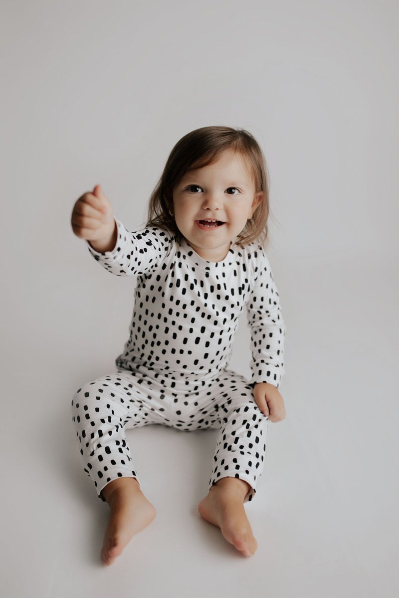 Three Little Tots Polka Dot Kids Pajamas - 
