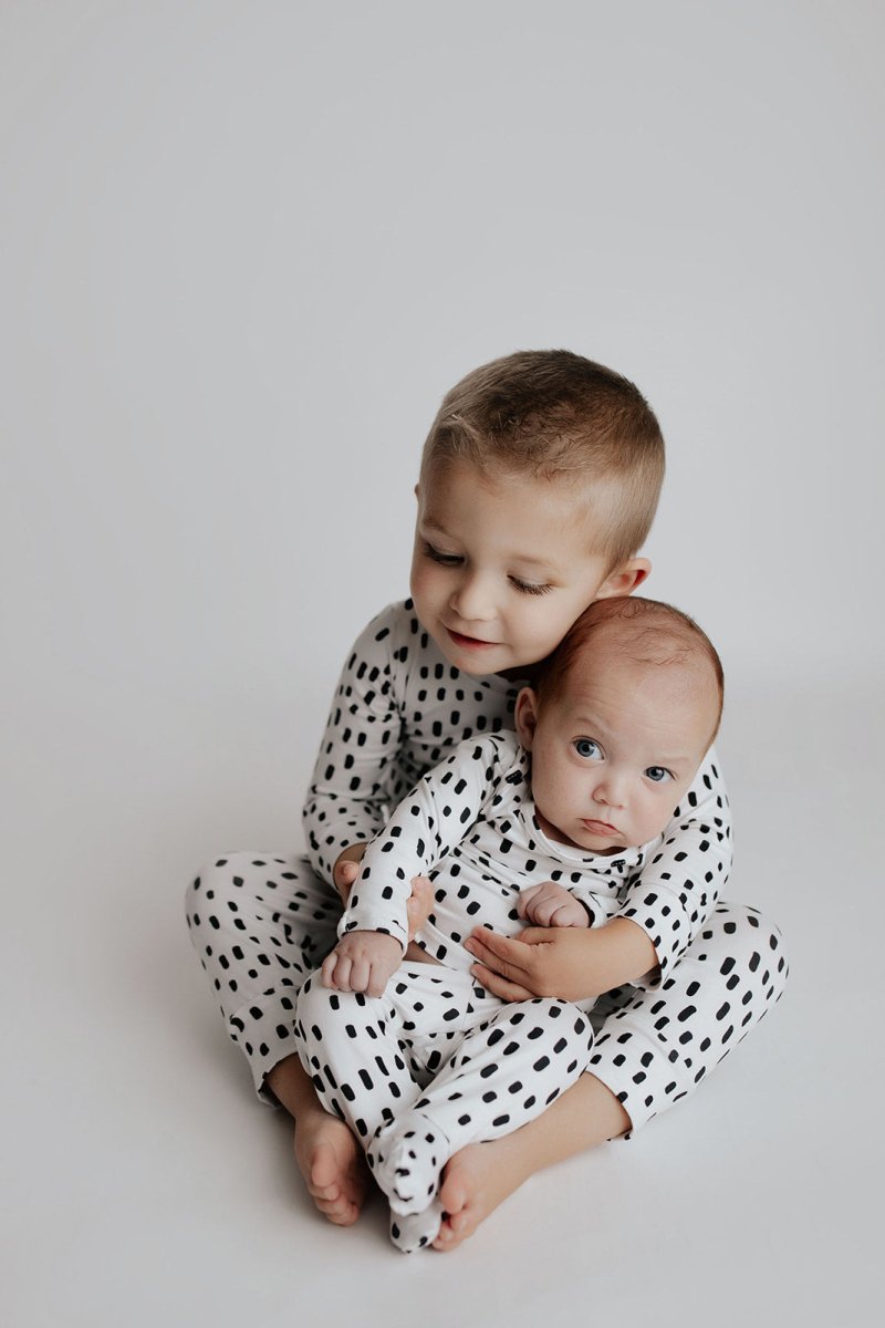 Three Little Tots Polka Dot Kids Pajamas - 