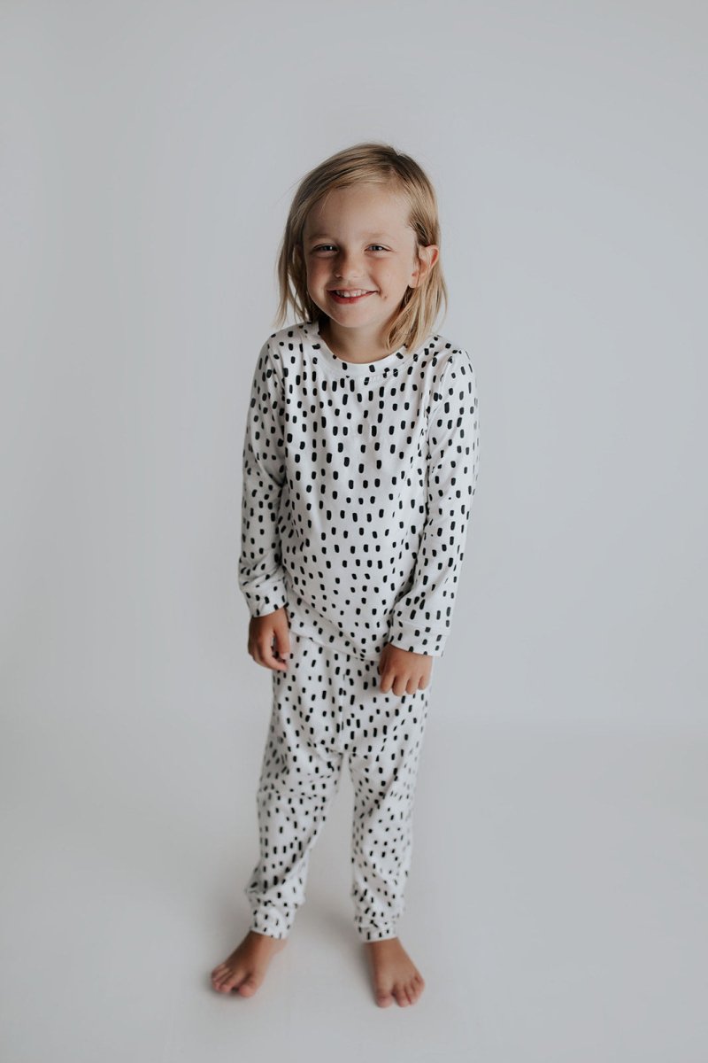 Three Little Tots Polka Dot Kids Pajamas - 