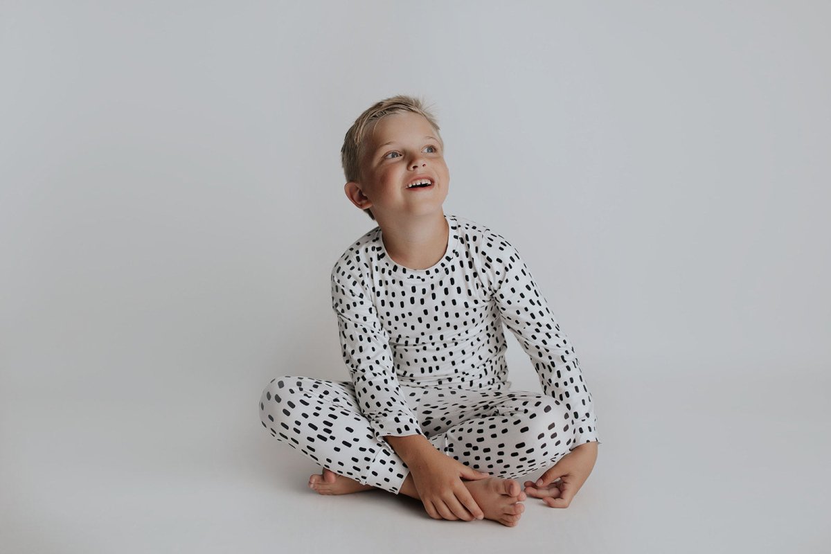 Three Little Tots Polka Dot Kids Pajamas - 