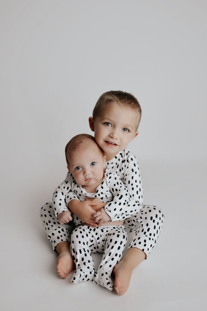 Three Little Tots Polka Dot Kids Pajamas - 