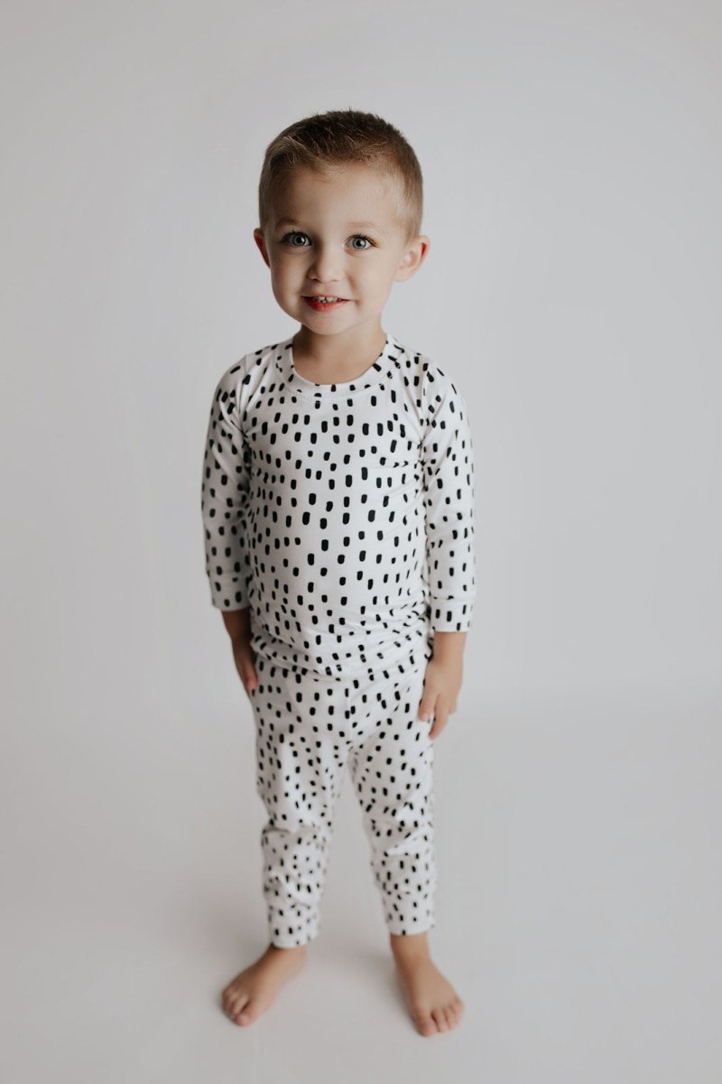 Three Little Tots Polka Dot Kids Pajamas - 