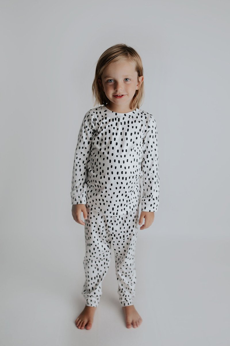 Three Little Tots Polka Dot Kids Pajamas - 