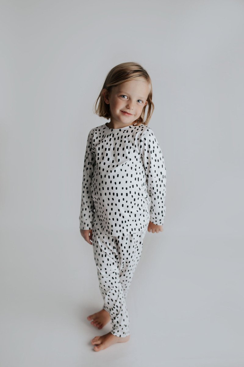 Three Little Tots Polka Dot Kids Pajamas - 