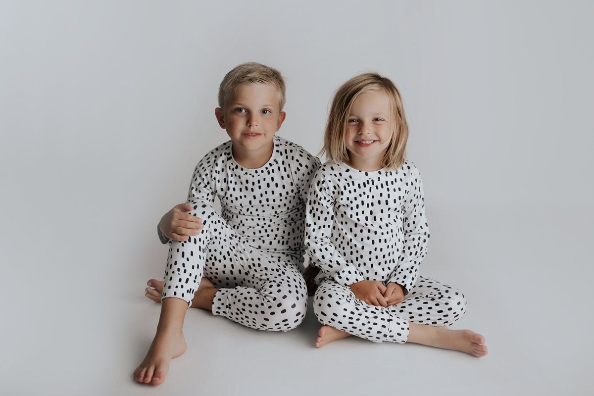Three Little Tots Polka Dot Kids Pajamas - 