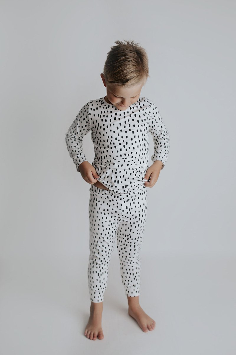 Three Little Tots Polka Dot Kids Pajamas - 
