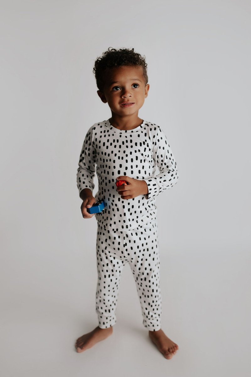 Three Little Tots Polka Dot Kids Pajamas - 