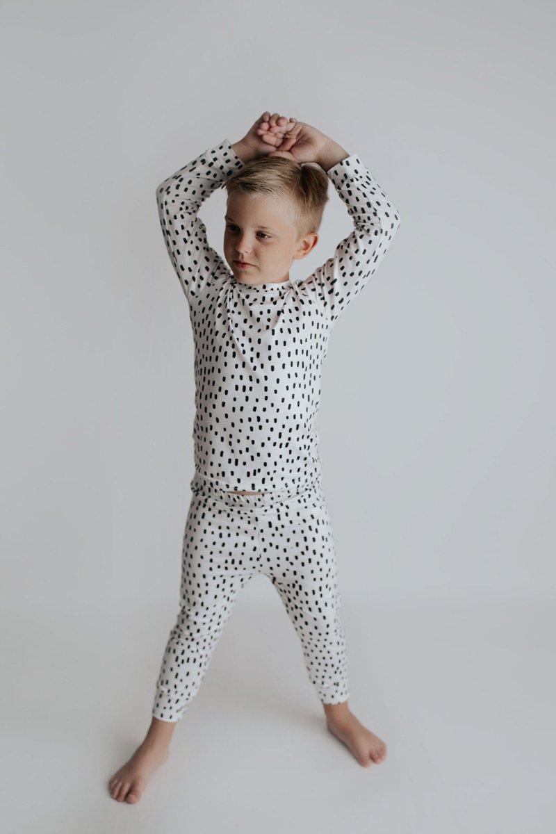 Three Little Tots Polka Dot Kids Pajamas - 