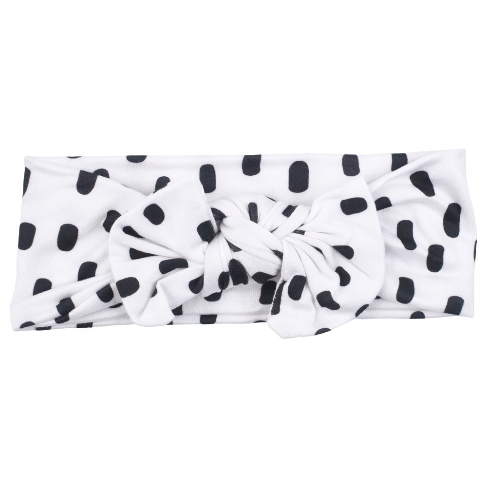 Three Little Tots Polka Dot Knotted Headband Bow - 