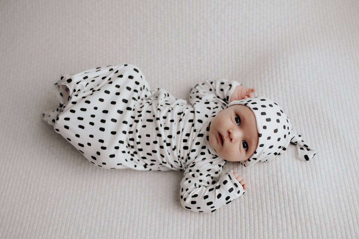 Three Little Tots Polka Dot Newborn Hat - 