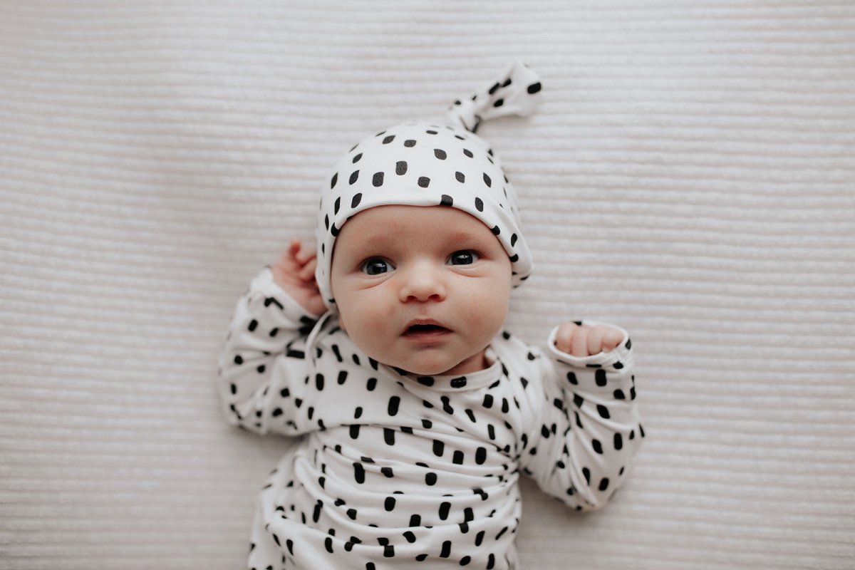 Three Little Tots Polka Dot Newborn Hat - 