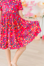 Mila & Rose ® Polka Dot Party S/S Pocket Twirl Dress - 