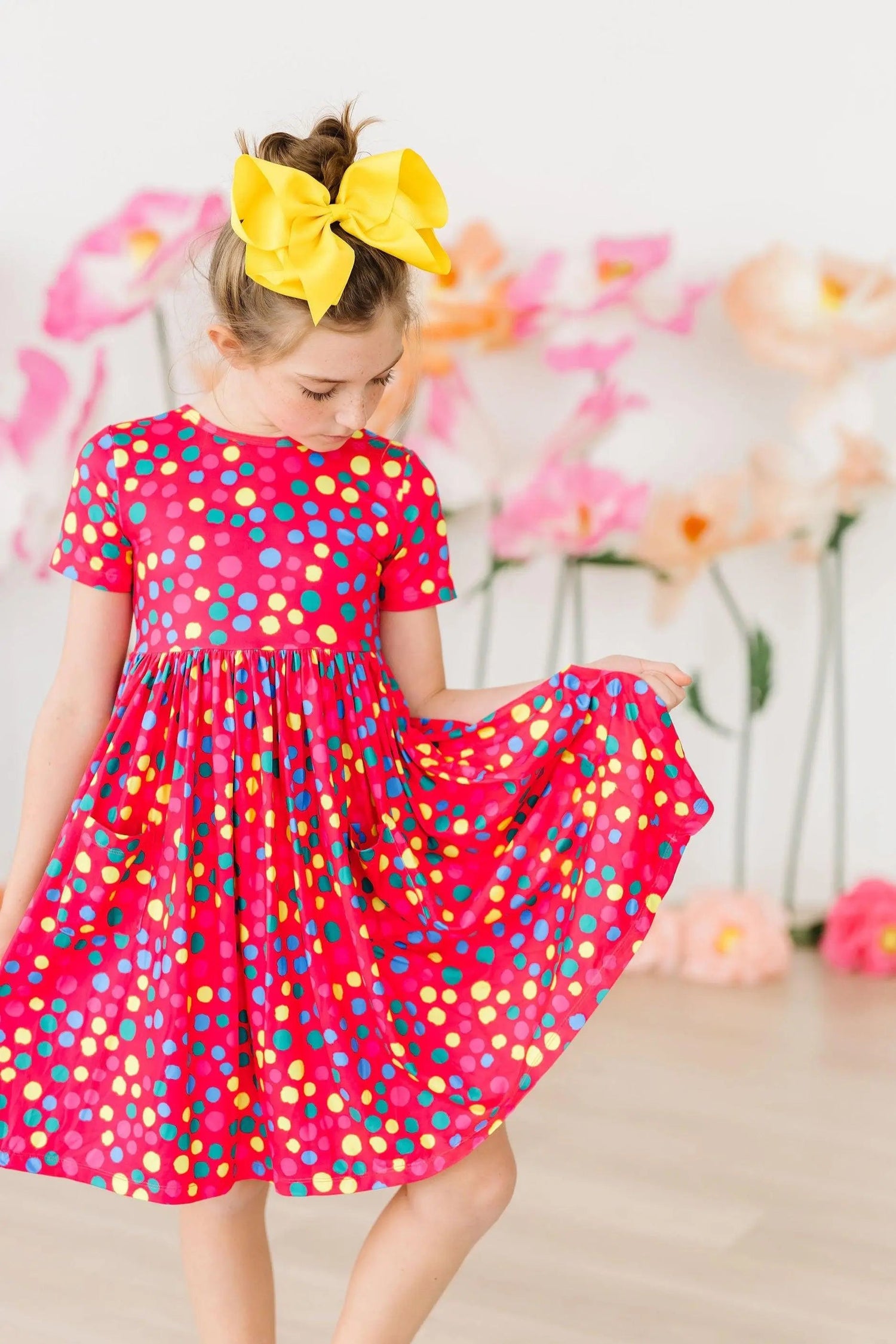 Mila & Rose ® Polka Dot Party S/S Pocket Twirl Dress - 