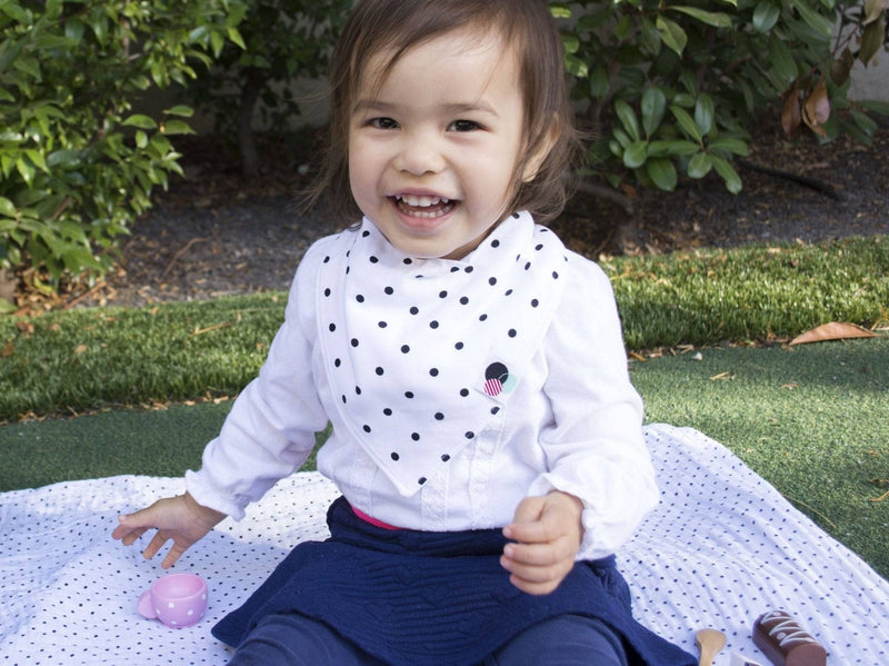 POLKA DOTS | Premium Plus Baby Bandana Bib (organic cotton) - Everetts Place: Online Boutique - Kids & Babies