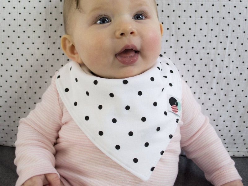 POLKA DOTS | Premium Plus Baby Bandana Bib (organic cotton) - Everetts Place: Online Boutique - Kids & Babies