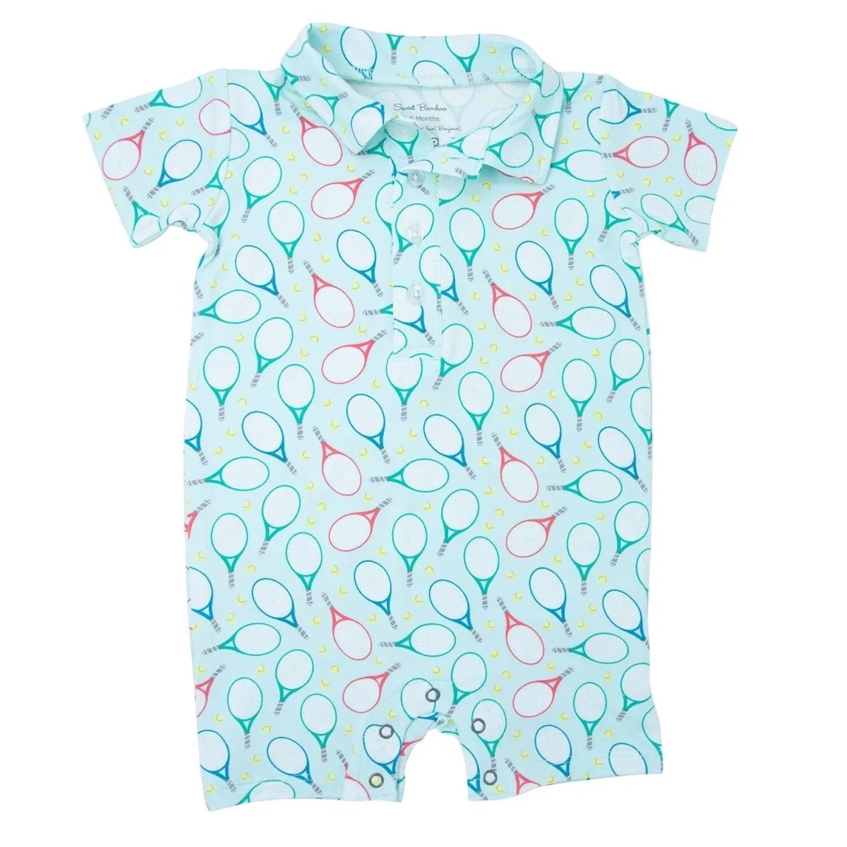 Sweet Bamboo Polo Romper for Boys with Short Sleeves and Comfortable Fit for Infants - 
