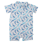 Sweet Bamboo Polo Romper for Boys with Short Sleeves and Snap Closure for Active Play - 