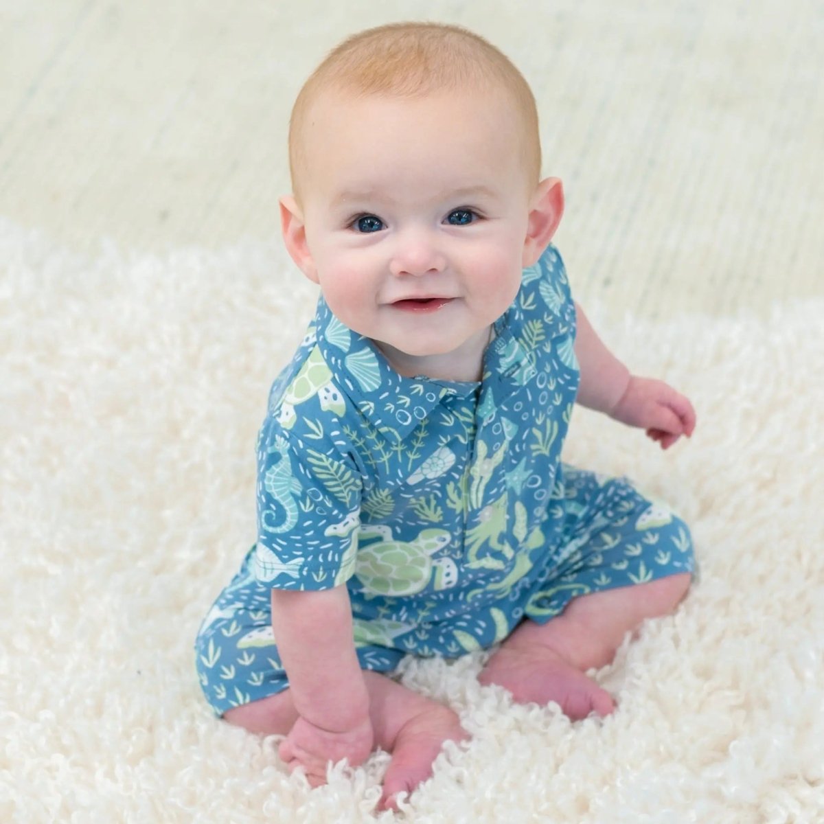 Sweet Bamboo Polo Romper for Boys with Short Sleeves and Stylish Comfort for Summer - 