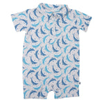 Sweet Bamboo Polo Romper for Boys with Short Sleeves and Snap Closure for Active Play - Rompers