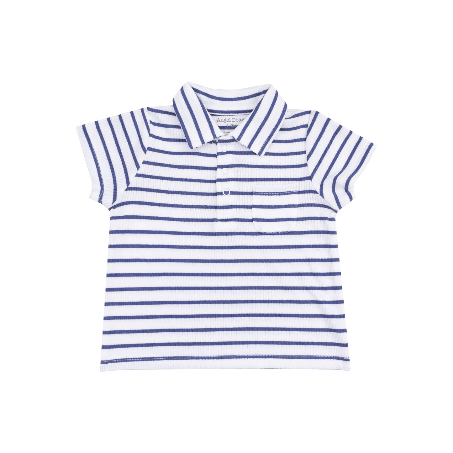 Polo Shirt And French Terry Shorts Set Stripe Vintage Navy.