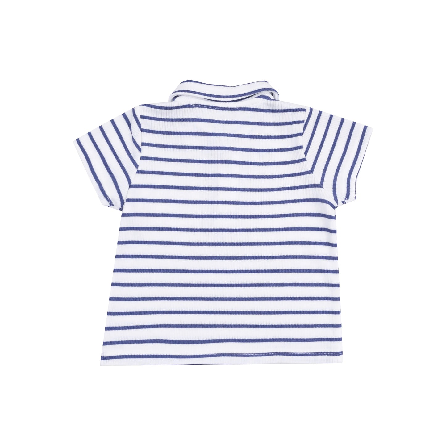 Polo Shirt And French Terry Shorts Set Stripe Vintage Navy.