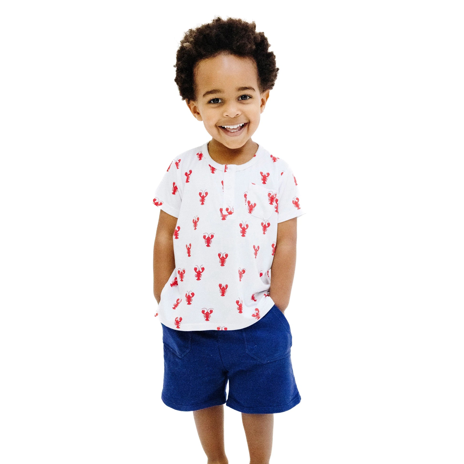 Polo Shirt and French Terry Shorts Set Crabby Cuties for Kids.