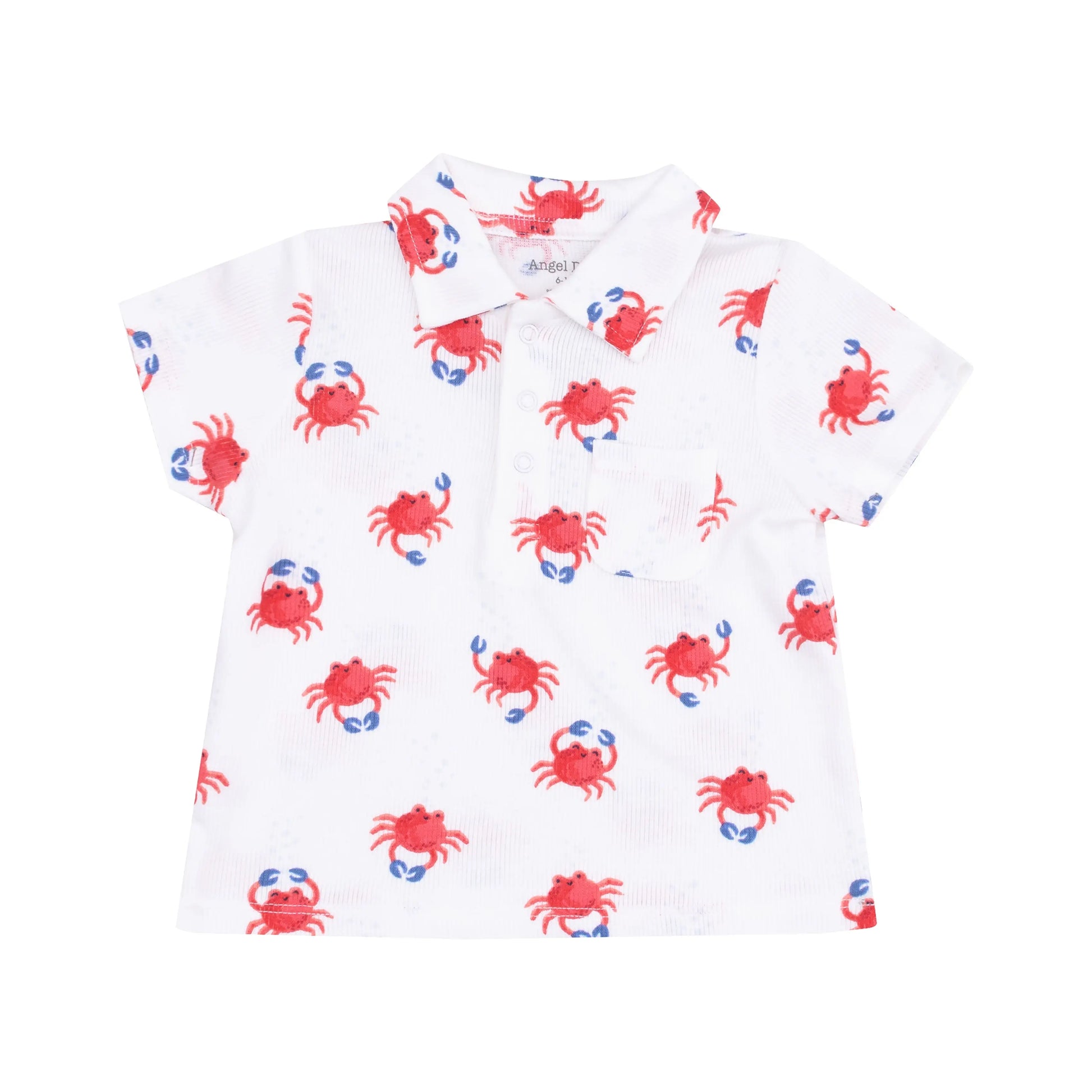 Polo Shirt and French Terry Shorts Set Crabby Cuties for Kids.