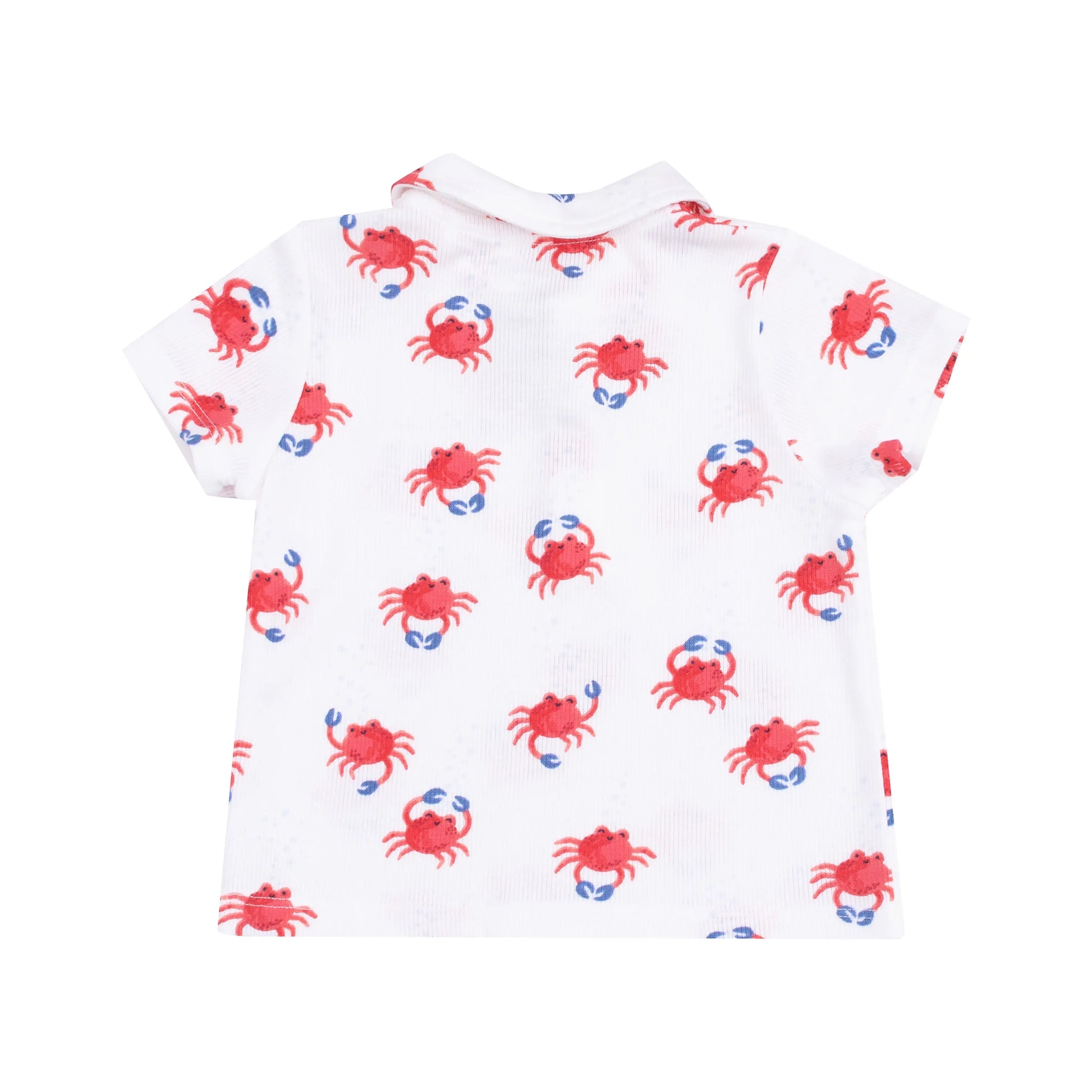 Polo Shirt and French Terry Shorts Set Crabby Cuties for Kids.