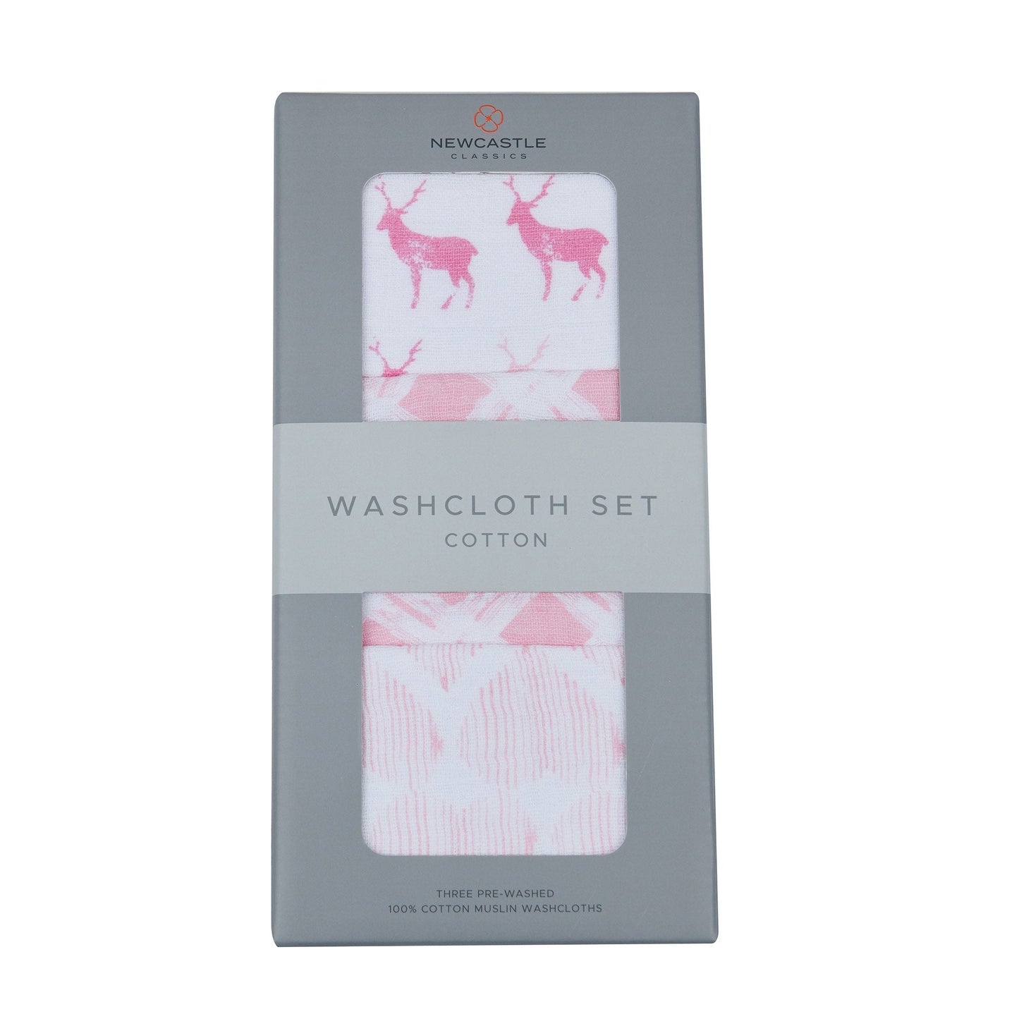 Pop Of Pink Cotton Washcloth Set 3 Pack Plush Bath Time Essential Newcastle Classics