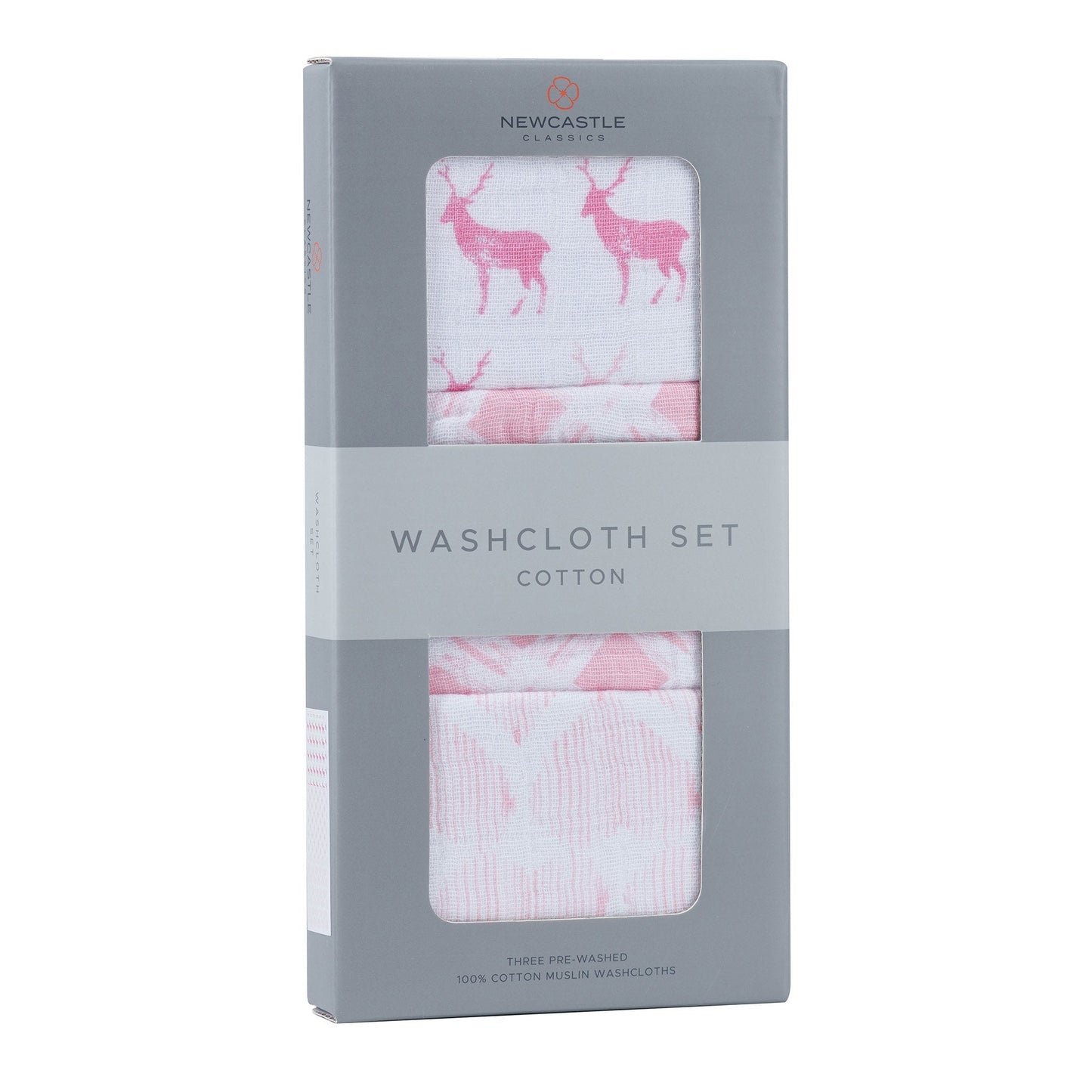 Pop Of Pink Cotton Washcloth Set 3 Pack Plush Bath Time Essential Newcastle Classics