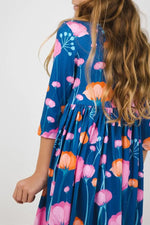 Mila & Rose ® Poppies 3/4 Sleeve Pocket Twirl Dress - 